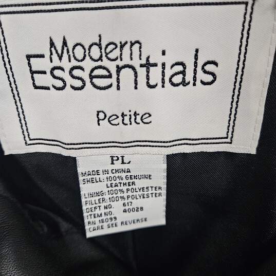 Modern Essentials Black Leather Jacket image number 3