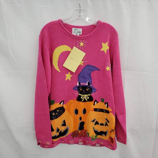 The Quacker Factory Long Sleeve Pullover Halloween Sweater NWT Size L image number 1