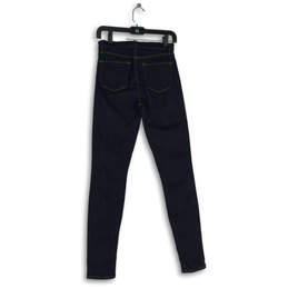Womens Blue Denim Dark Wash 5-Pocket Design Skinny Leg Jeans Size 26 alternative image