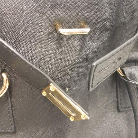 Michael Kors Hamilton Black Leather Padlock Handbag Shoulder