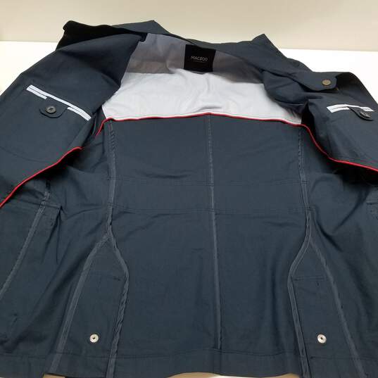 Men's Maceoo deep blue cotton twill cargo coat image number 4