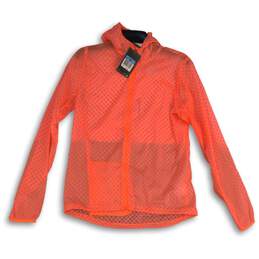 NWT Nike Womens Cyclone Vapor Pink Hooded Full Zip Windbreaker Jacket Size M