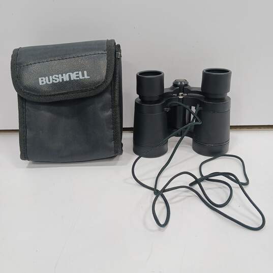 Vintage Bushnell Insta Focus 4x30 Power View Binoculars w/ Case image number 1