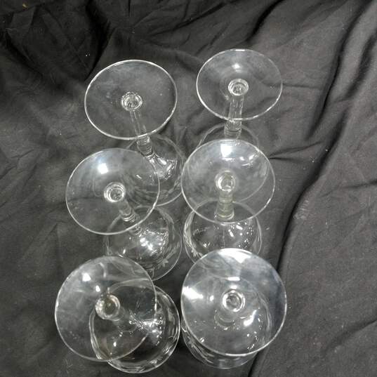 6pc Set of Etched Glass Sherry Glasses image number 3