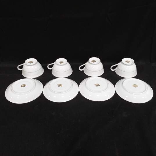 8pc Set of Fine China Teacups & Saucers image number 2