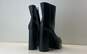 ZARA Black Chunky Platform Heel Ankle Zip Boots Size 41 image number 5