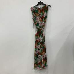 NWT Tahari Womens Multicolor Tropical V-Neck Sleeveless Long A-Line Dress Sz 12 alternative image