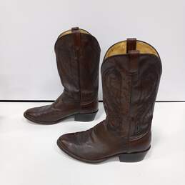 Ben Miller Men's Brown Leather Western Boots Size 10.5 alternative image