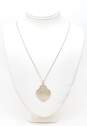 Tiffany & Co 925 Enamel Heart Pendant Necklace 6.8g image number 1
