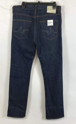 NWT Adriano Goldschmied Mens Blue Dark Wash Low Rise Denim Straight Jeans Sz 33 alternative image