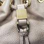 Michael Kors Brown Pebble Leather Drawstring Hobo Handbag image number 4