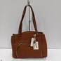 Jessica Simpson Misha Saddle Brown Faux Leather Tote Bag NWT image number 1