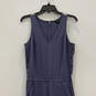 Womens Blue Brooklyn Textured Sleeveless Back Zip One Piece Jumpsuit Size 2 image number 3