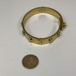 Designer Michael Kors Gold-Tone Fashionable Studded Hinged Bangle Bracelet alternative image