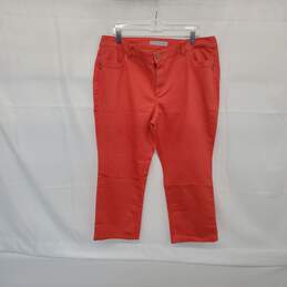 Chico's Coral Cotton Blend Cropped Jeans WM Size Size 3 ( XL  ) NWT