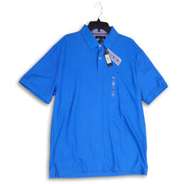 NWT Womens Blue Spread Collared Short Sleeve Polo Shirt Size XXL
