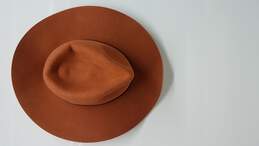 Frye Cognac Wool Wide Brim Cowboy Hat w/ Leather Belt - WM's O/S