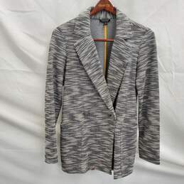 Topshop Women's Gray Textured Double Breasted Blazer Size 2