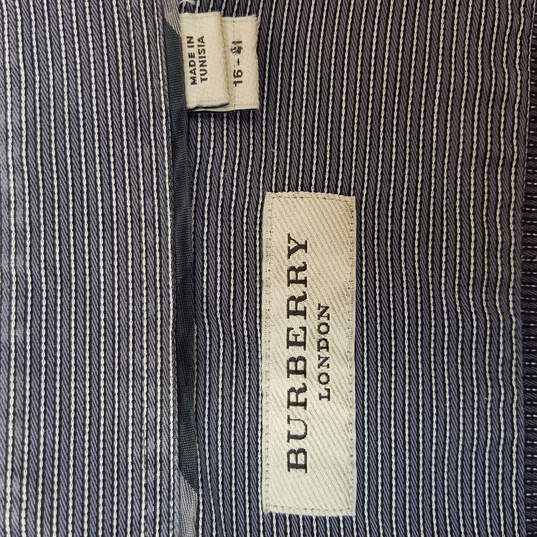 Buy the Burberry Men Gray Button Up LG