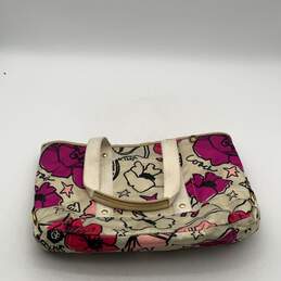 Coach Womens Multicolor Floral Inner Zipper Pocket Double Handle Tote Bag Purse