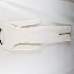 Galvan London Women White Ribbed Knit Long Sleeve Dress Max S alternative image