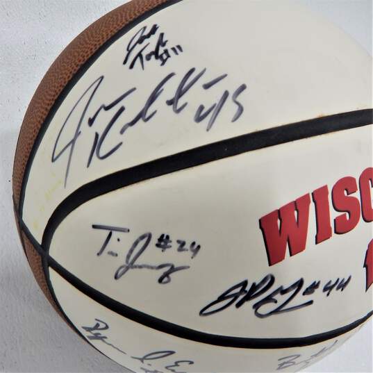 Wisconsin Badgers Autographed Basketball image number 2
