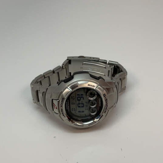 Designer Casio G-Shock G-7100D Silver-Tone Round Dial Digital Wristwatch image number 2