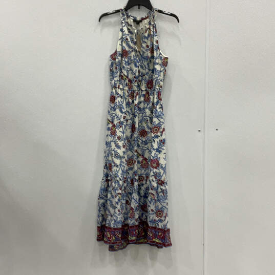 NWT Womens Multicolor Floral Keyhole Neck Pullover Fit & Flare Dress Size 2 image number 1