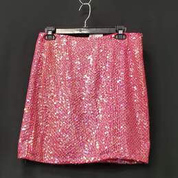 Ario Women Pink Sequin Skirt M NWT