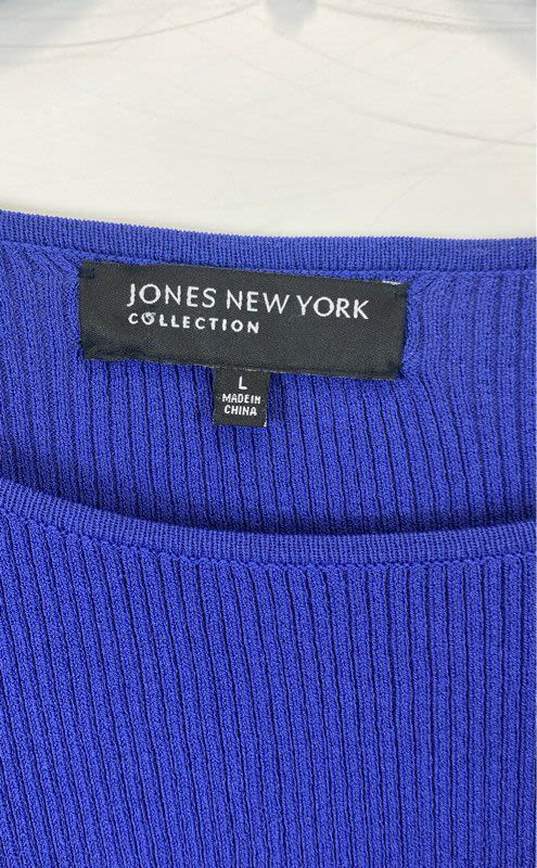 Jones New York Purple Ribbed Shirt - Size Large NWT image number 2