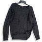 Womens Black Crew Neck Long Sleeve Knitted Pullover Sweater Size Medium image number 1