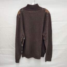 Brooks Brother s Scottish Lambswool WM's Argo Brown Pullover Size L alternative image