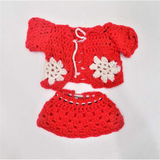 Vintage Handmade Knit & Crocheted Baby & Doll Clothing image number 2