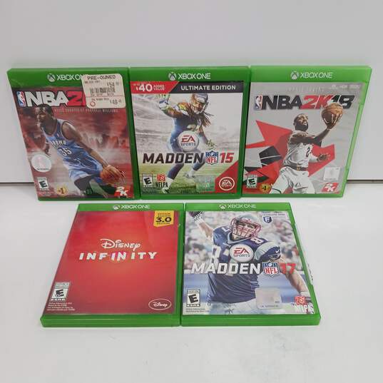 Bundle of 5 Assorted Microsoft XBOX One  Video Games image number 1