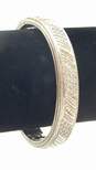 Judith Ripka Sterling Silver CZ Hinged Cuff Bracelet 45.2g image number 2