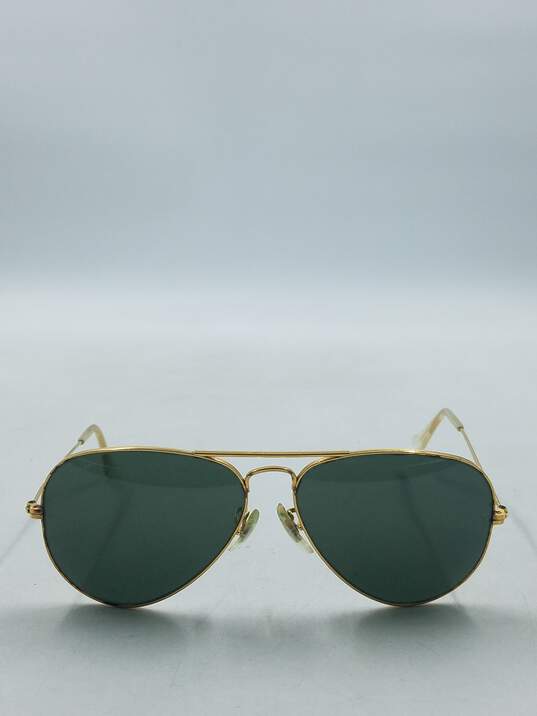 Ray-Ban Gold Large Aviator Sunglasses image number 2