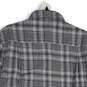 NWT Mens Blue Plaid Spread Collar Long Sleeve Button-Up Shirt Size Medium image number 4