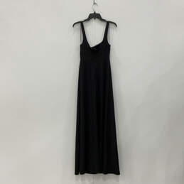 NWT Womens Black Sleeveless Cowl Neck Back Zip Long Maxi Dress Size Small alternative image
