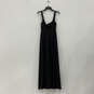 NWT Womens Black Sleeveless Cowl Neck Back Zip Long Maxi Dress Size Small image number 2