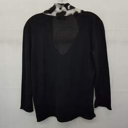 AUTHENTICATED Giorgio Armani Black Wool Blend Knit Top Size 46 alternative image