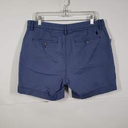 Womens Classic Fit Slash Pockets Flat Front Chino Shorts Size 33 alternative image