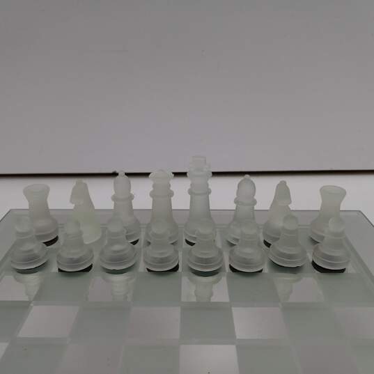 Glass Chess Set w/ Storage For Pieces image number 5