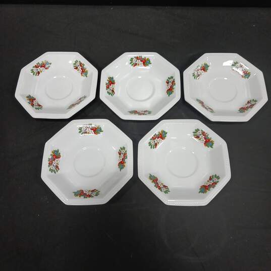 Set of 6 Fairfield Christmas Saucers image number 2