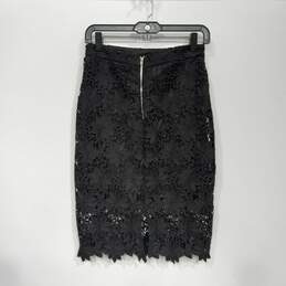 Lulus Women's Black Floral Lace Overlay Skirt Size S alternative image