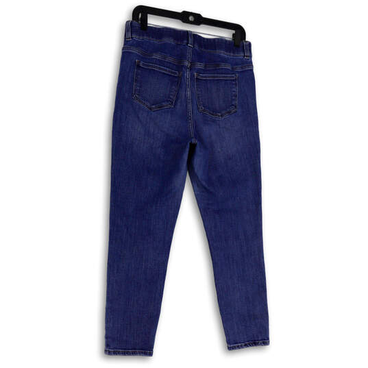 Womens Blue Medium Wash Pockets Regular Fit Denim Tapered Jeans Size 12 image number 2
