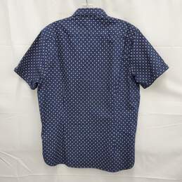 Ted Baker London WM's Blue Short Sleeve Dot Patten Shirt Size 4 alternative image