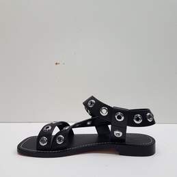 J. Crew Leather Grommets Sandals Black 5.5 alternative image