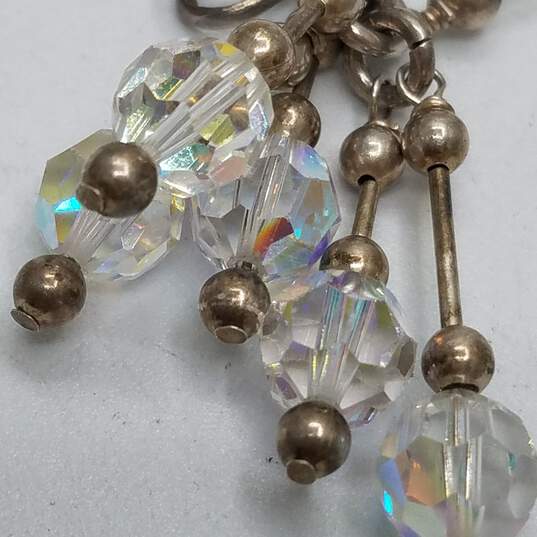 Sterling Silver Gemstone Arrow/Crystal Dangling/Filigree Heart Pendant. 21in Necklace Bundle 3pcs. 20.3g image number 6