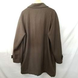 Brown Olive Drab Wool Coat Sz 46 alternative image