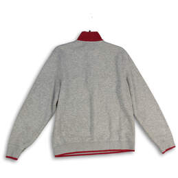 Mens Gray Heather Mock Neck Long Sleeve Fleece Jacket Size Medium alternative image